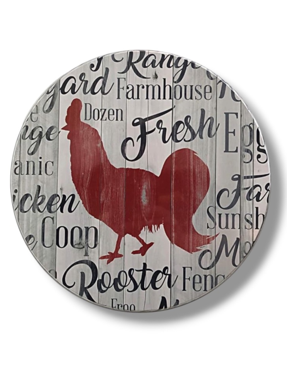 Range Kleen Burner Covers Farmhouse Rooster Decor Chicken Red White 4 Pc - Picture 2 of 10
